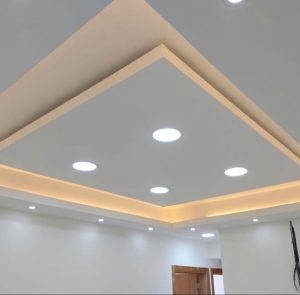 Процесс установки двухуровневого потолка из гипсокартона командой Tvoyprorab.by